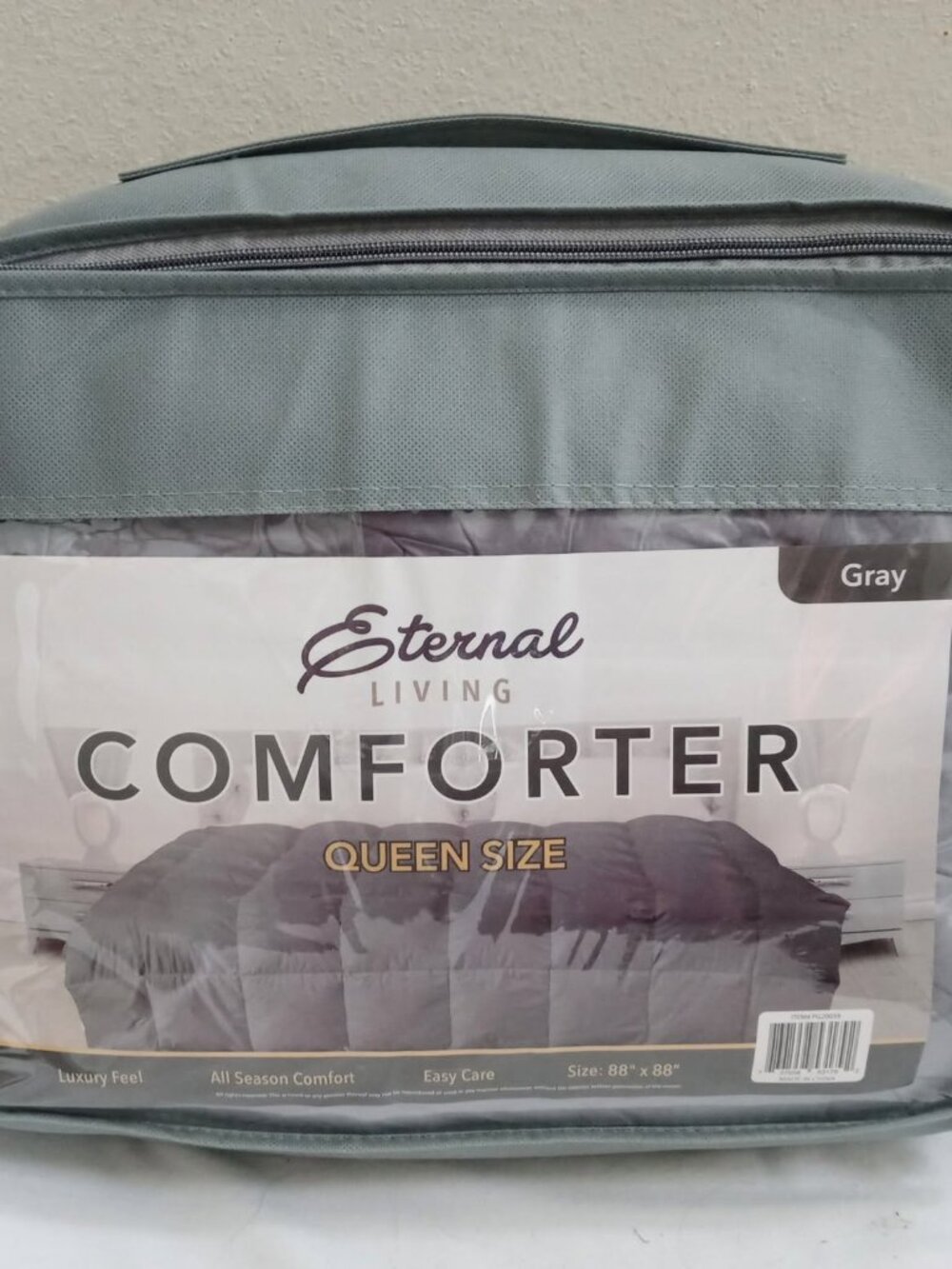 NEW Queen Size Gray Comforter Eternal Living Brand
